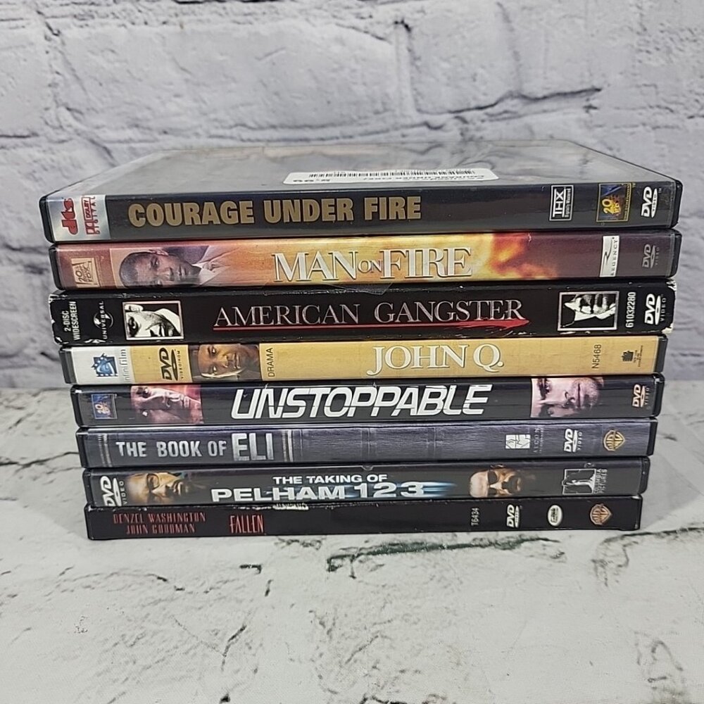 Denzel Washington Movies DVD Lot Of 8 Fallen John Q Unstoppable Book Of Eli
